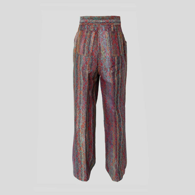 High-Wasted Ikat Pants