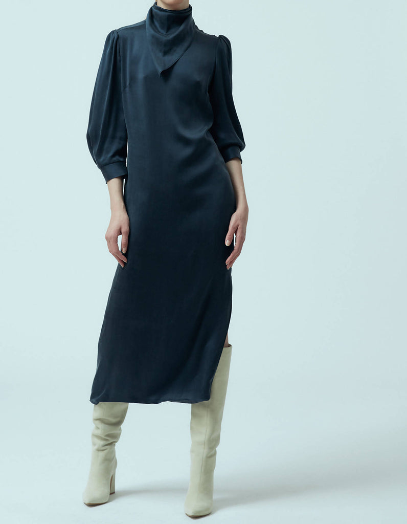 Organic Silk Midi Dress Abelie