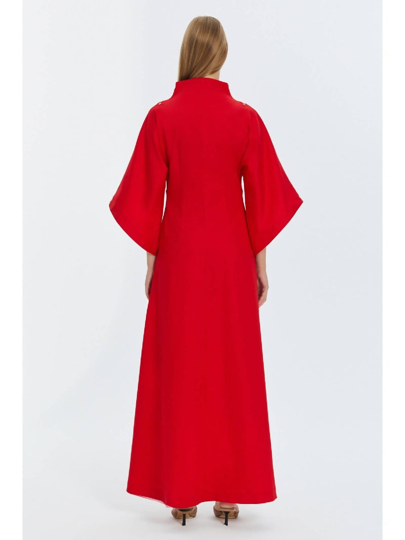 Dress Lea Viscose Black/ Red