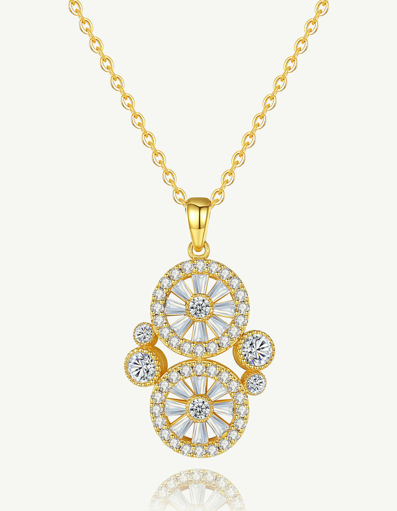 Gold Wheel of Fortune Necklace