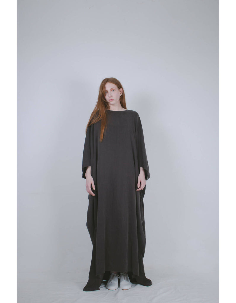 ludus_aw2324_ Zero Waste Cupro Dress-1