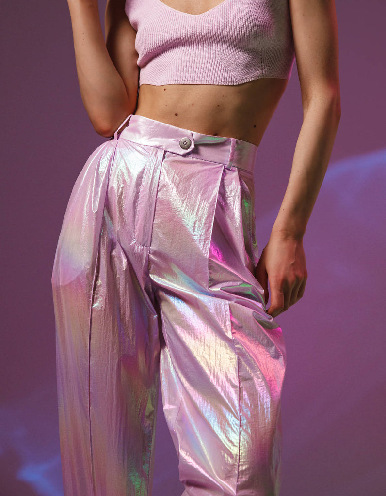 Lilac Glossy Pants | NOT JUST A LABEL