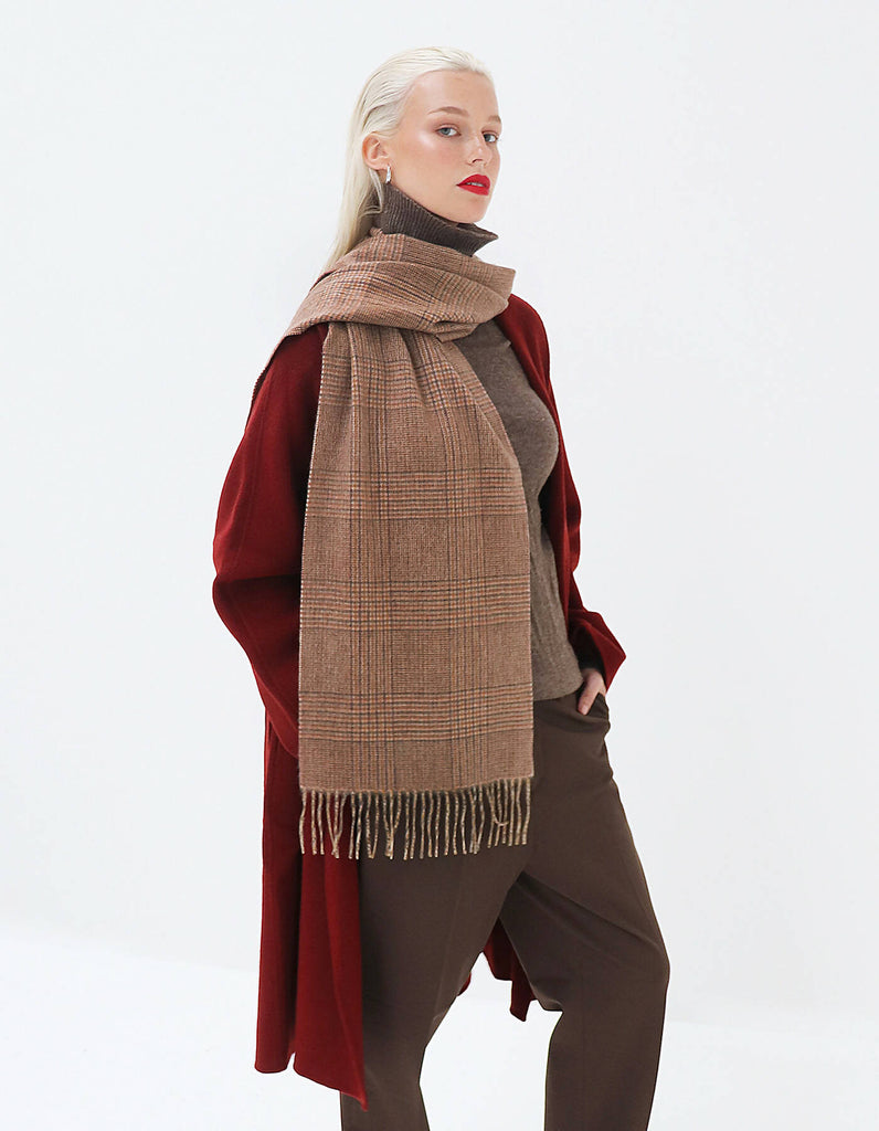 Terez Cashmere Checked Scarf