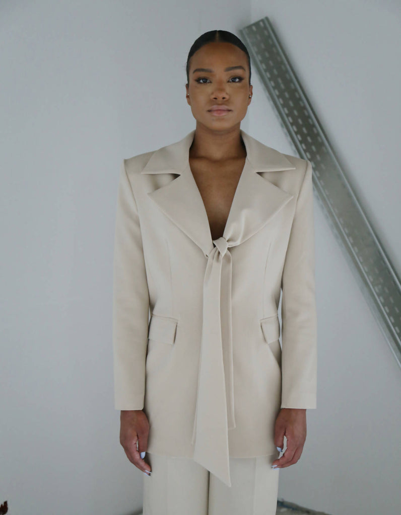 Marte Bow Jacket Beige