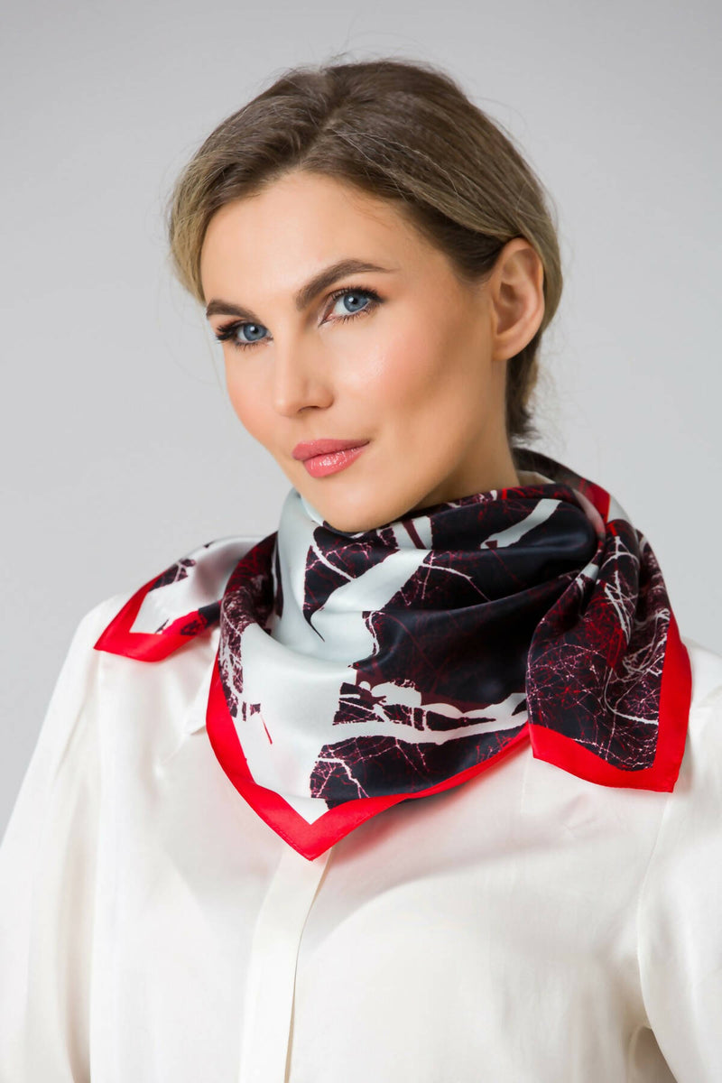 The Red Owl silk scarf