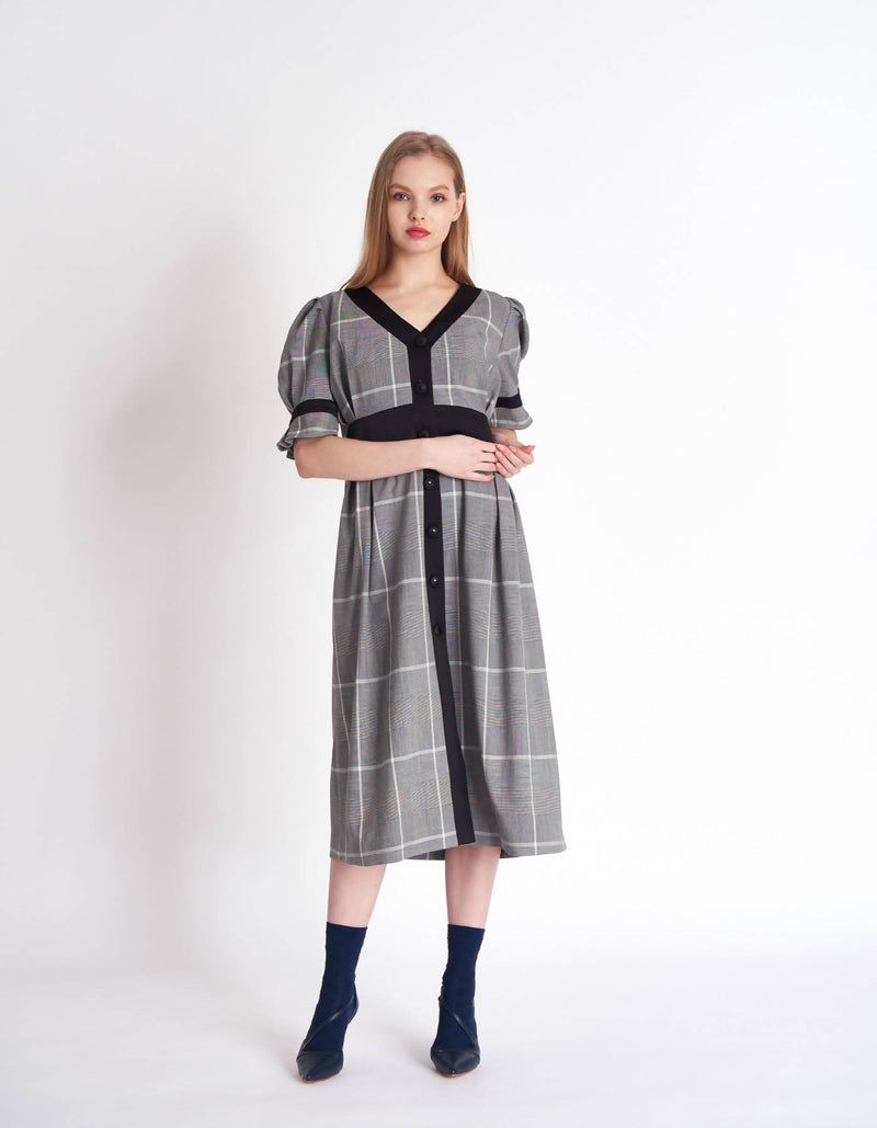 V-neckline Loose Fit Dress