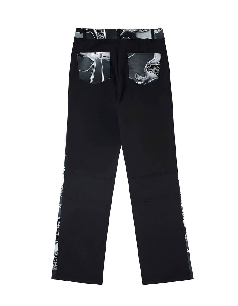 Grid Graphic Trousers