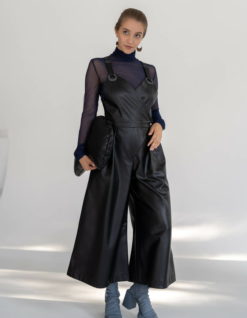 Jumpsuit faux leather