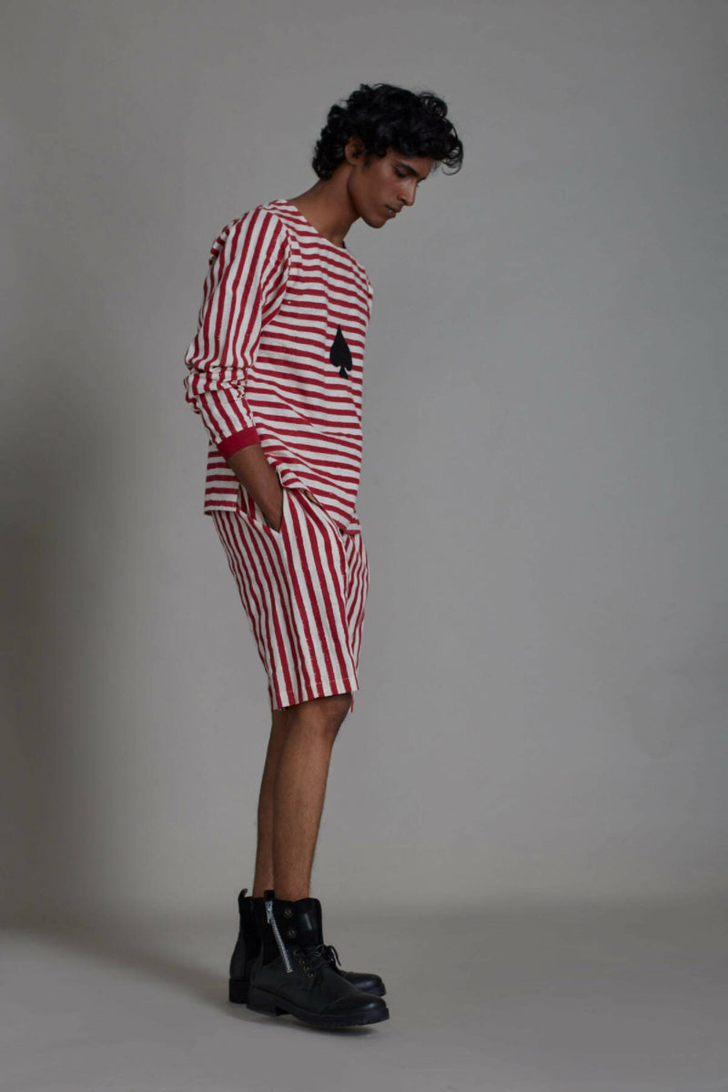 Spade Red Stripe Set (2 PCS)