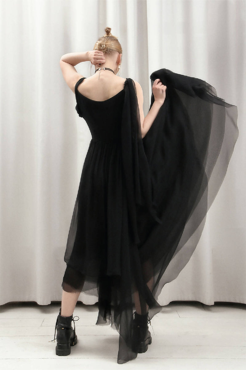 Chiffon Black Dress