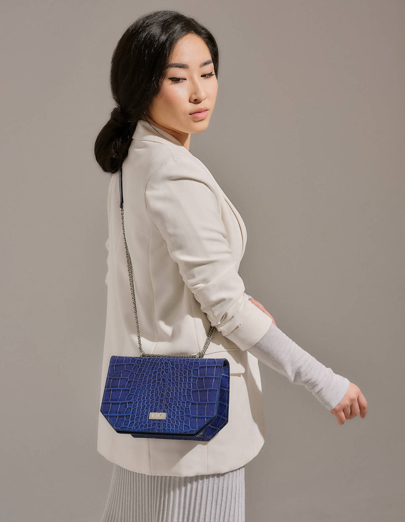 Shoulder and Crossbody Lola Bag - Blue