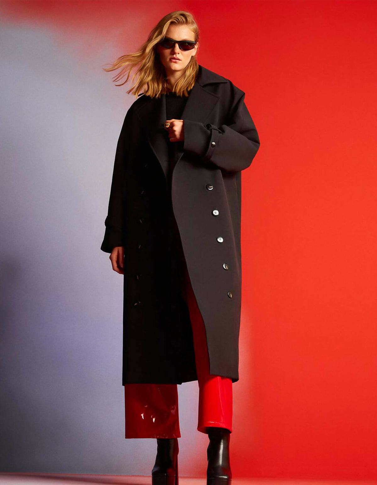 Lapel collar hotsell trench coat