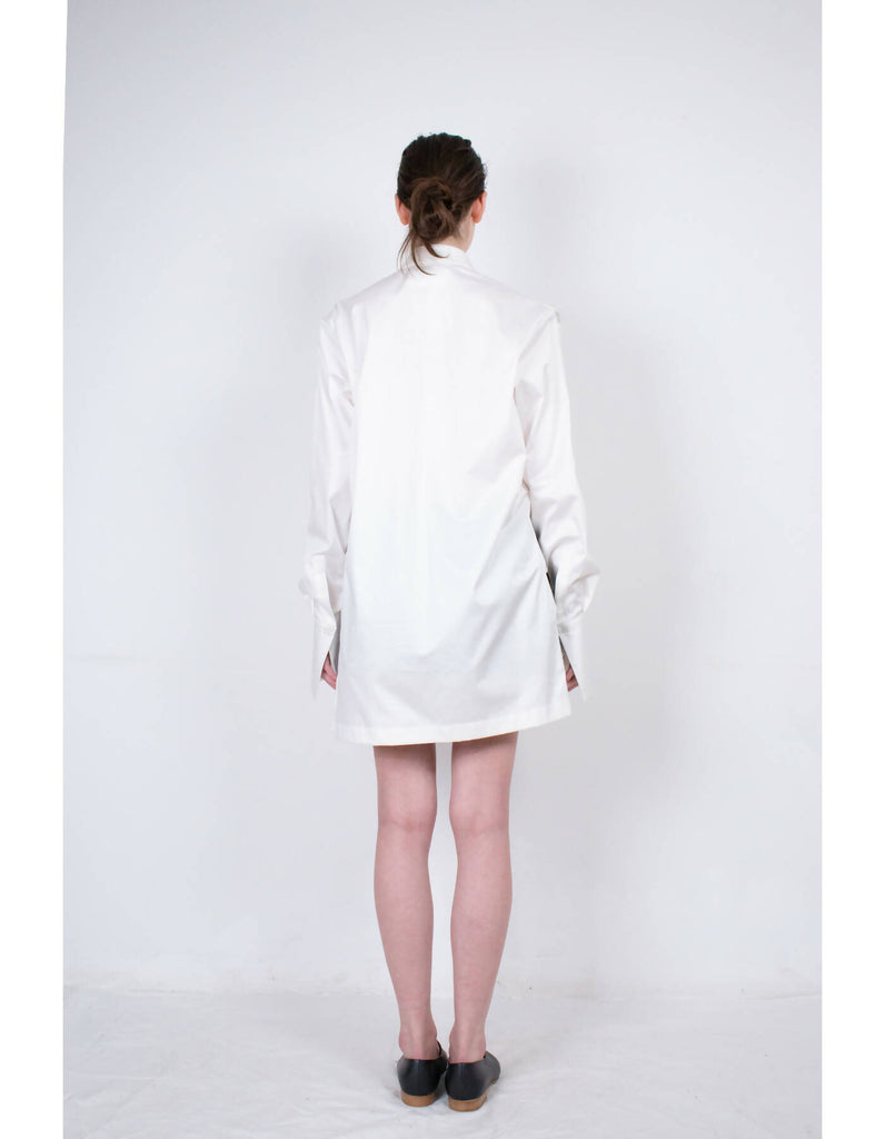 White Layered Cotton Shirt