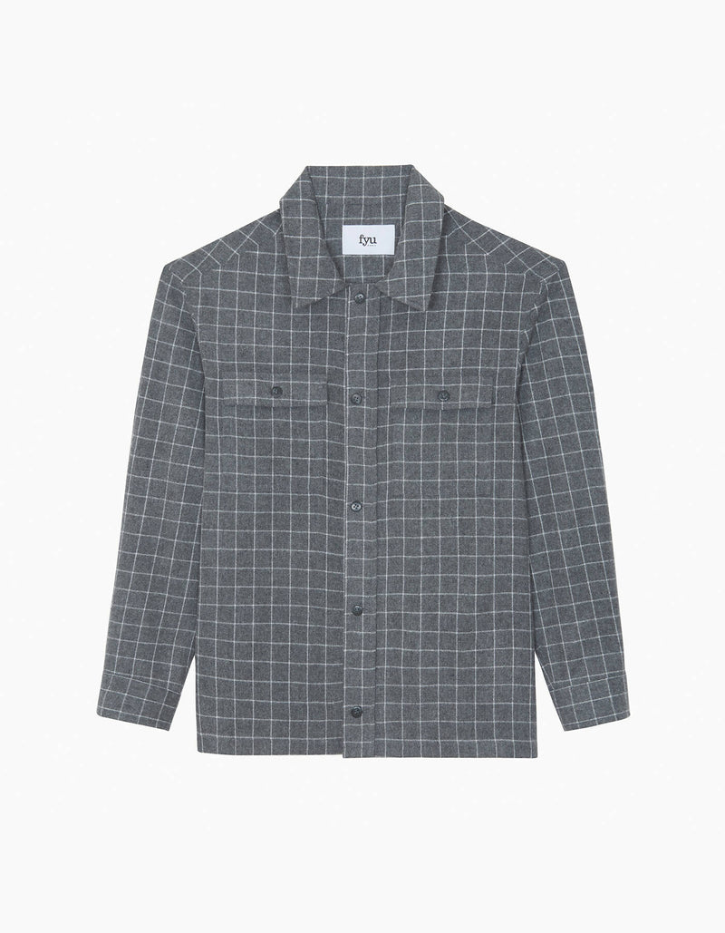 Finlay Wool Overshirt Grey