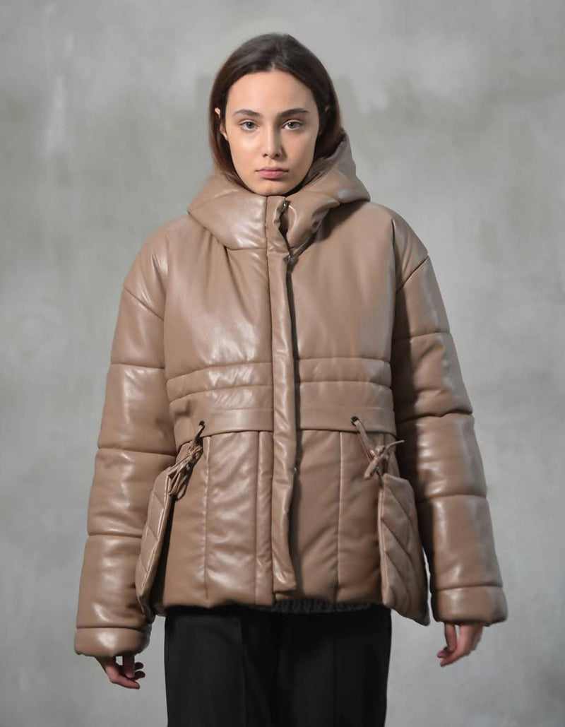 Dark Beige Puffer