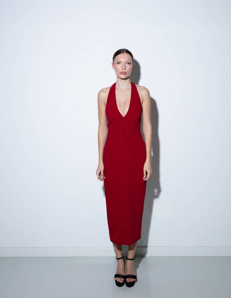 Siera Red Midi Dress