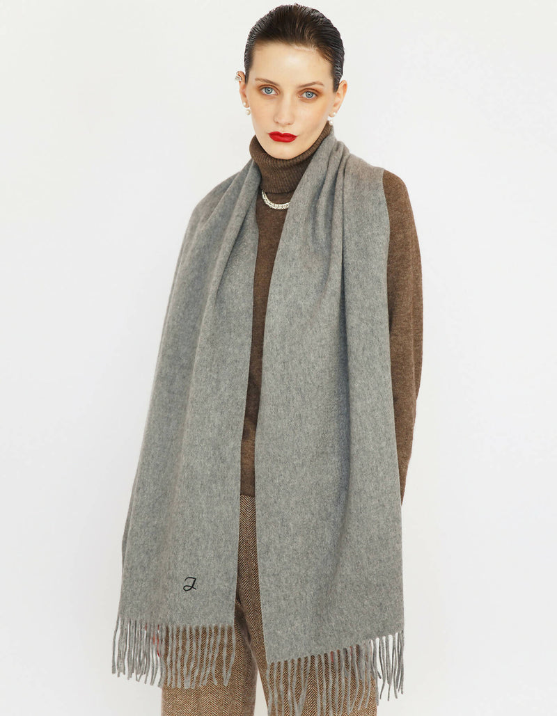 Ophelia Cashmere Scarf - Steel