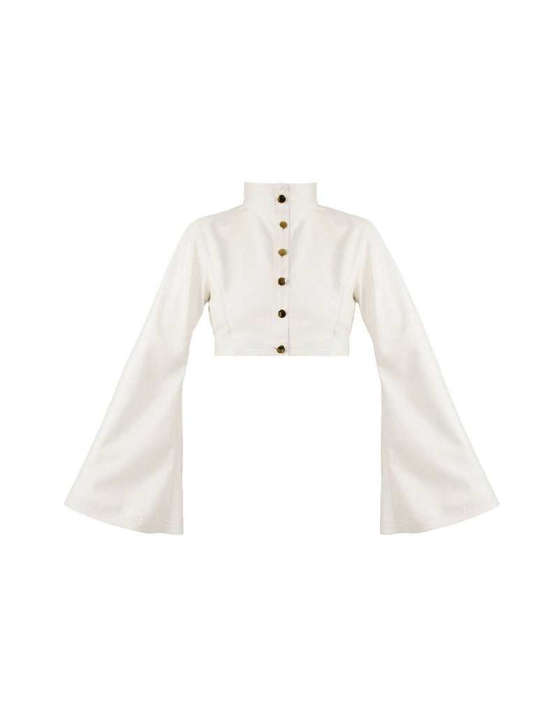 Hush Cropped Jacket White