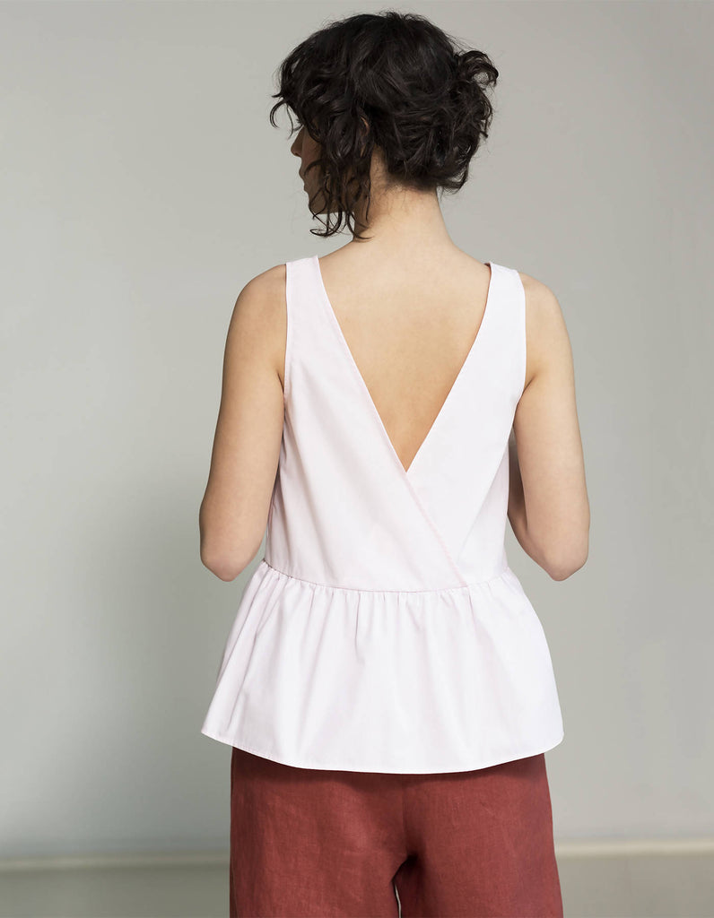 Cotton Peplum Top