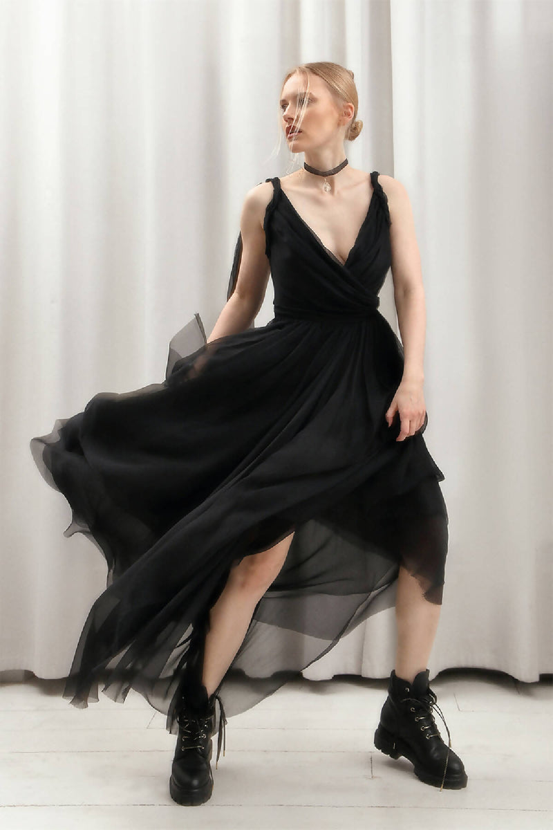 Chiffon Black Dress