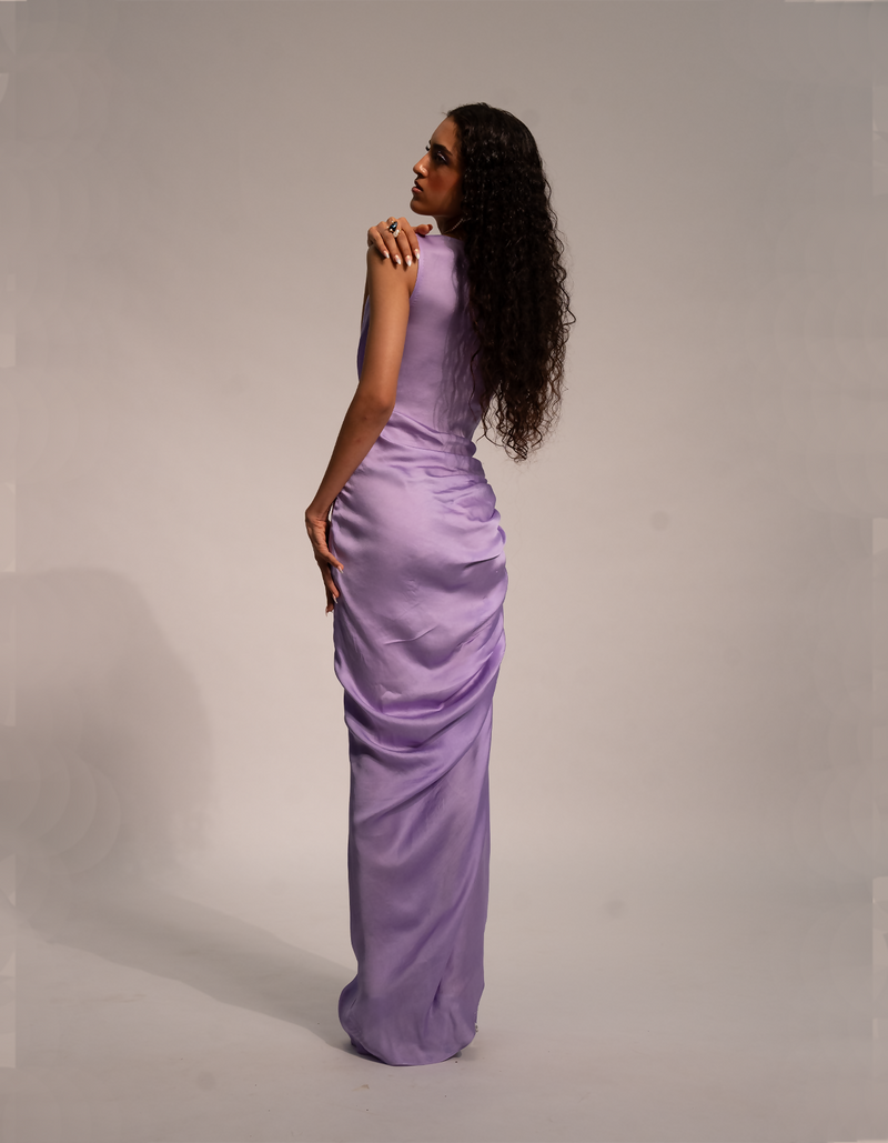 Lavender cascade dress