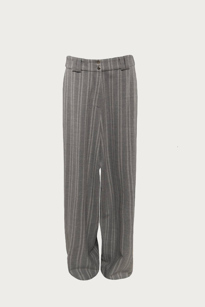 STRIPES WOOL TROUSERS