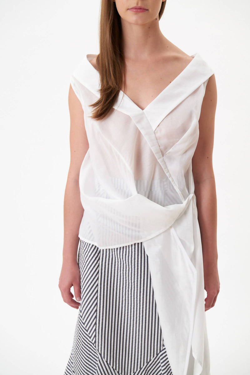 Draping Sleeveless Shirt