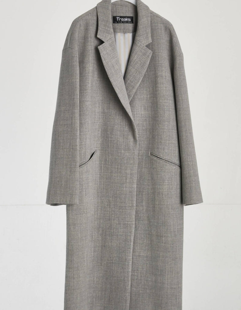 Minimalist Design Loose Fit Wool Coat