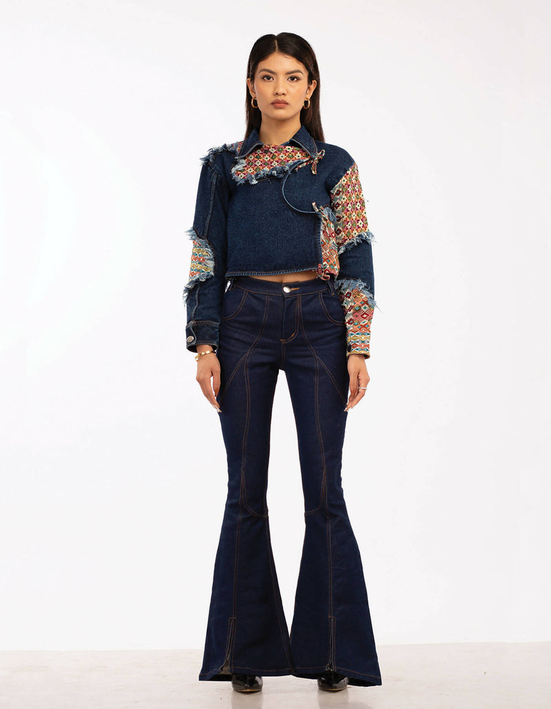 Yahnaa Denim Flare Pants