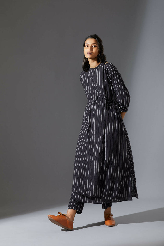 Overlap Tunic Set with Pants