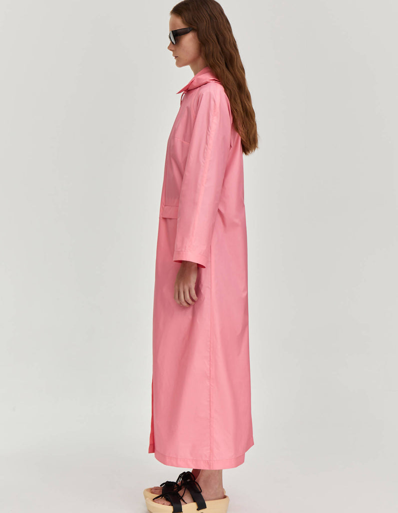 Waterproof Long Raincoat - Pink