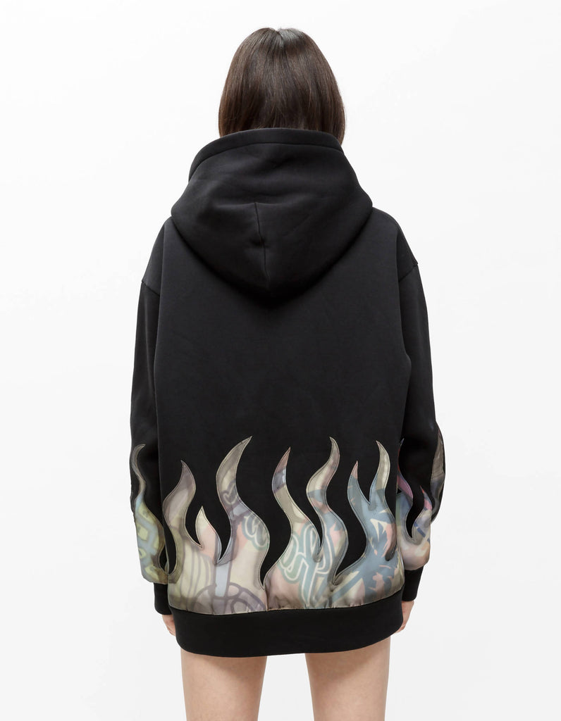 Hoodie with Reflective Fire