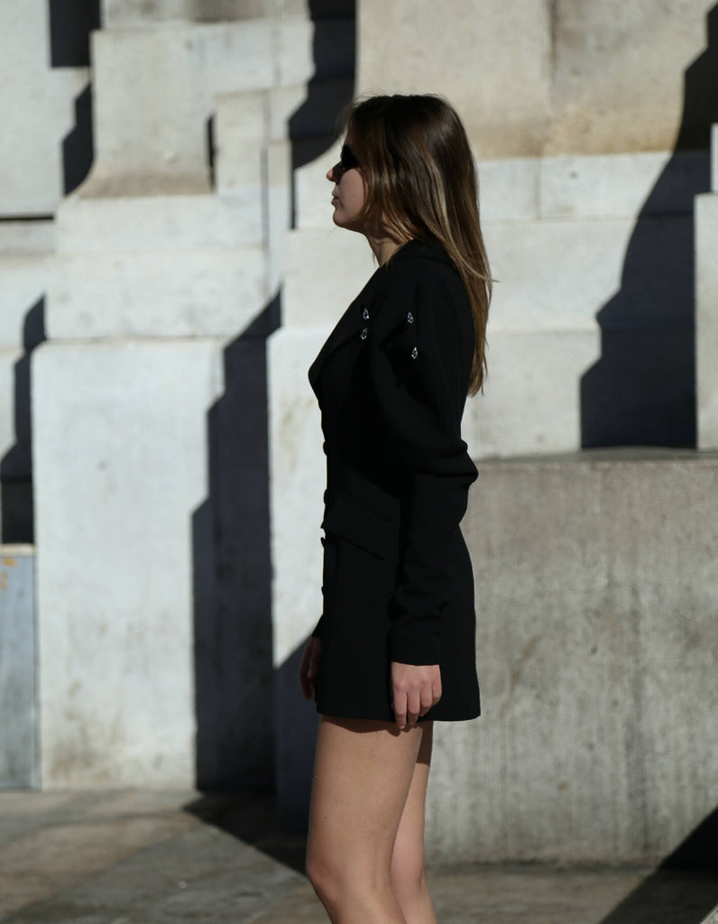 Narte Mini Dress With Puffy Sleeves