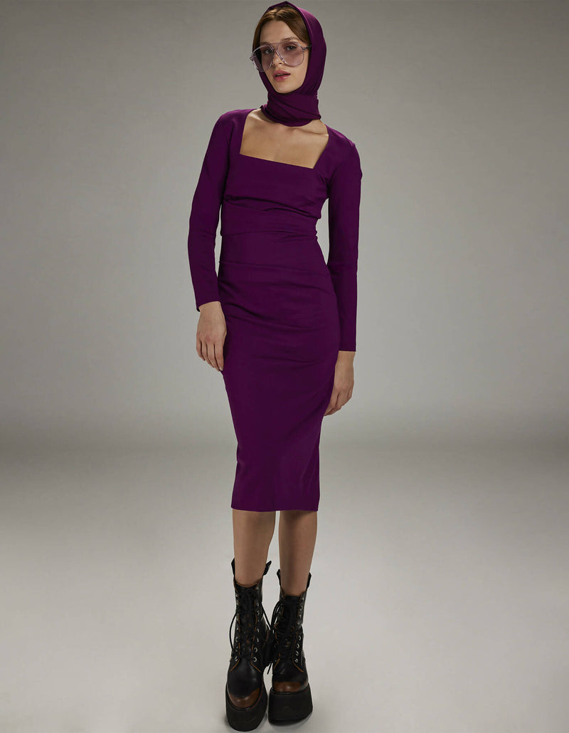 VIGO DRESS DARK FUCHSIA