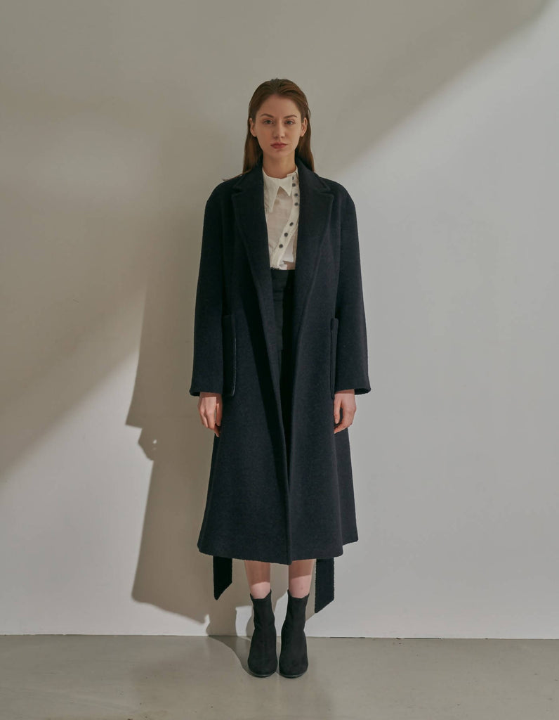 Royal Suri-Alpaca Minimal Gown Coat