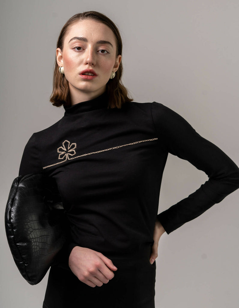 Basic black turtleneck