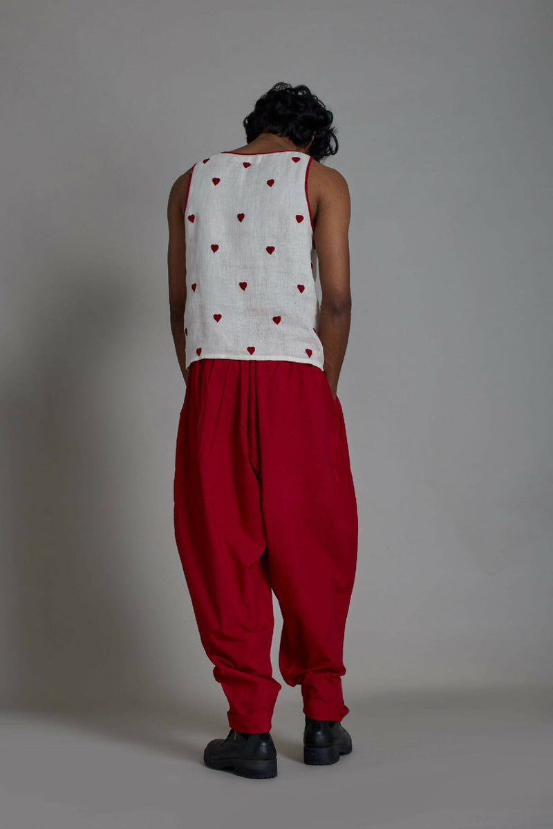 Taash Balloon Pants-Red