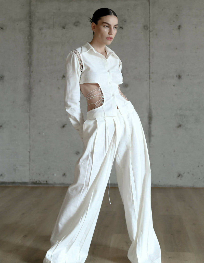 Ardite low-rise linen pants